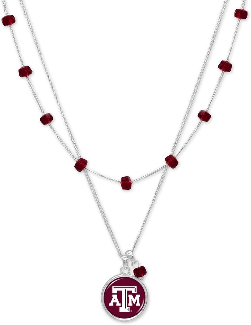 YUKANG From the Heart Texas A&M Aggies Ivy Necklace Silver Chain Jewelry Gift TAMU - Image 1